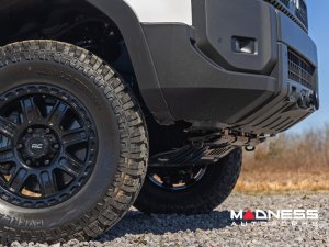 Toyota Land Cruiser Winch Mount - Hidden - Rough Country - Yellow SAE Fog Lights